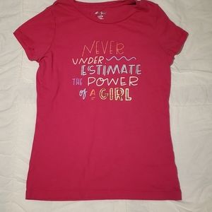 Pink, Short-Sleeved T-Shirt (Sz L, 10/12)